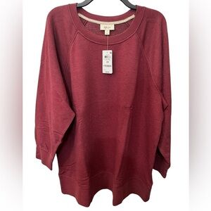 Style & Co Burgundy Longsleeve Sweatshirt